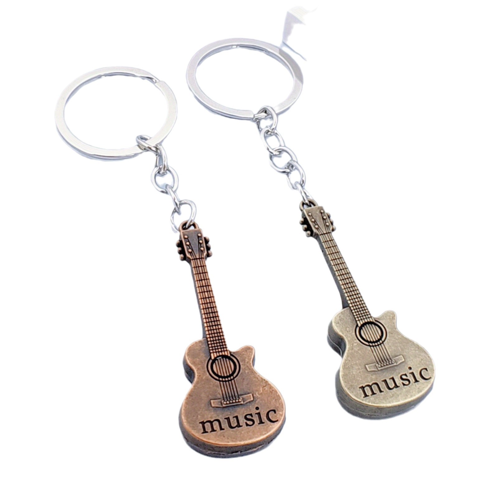 Lambo Portachiavi per Chitarra,Portachiavi Musicale in Acciaio Inossidabile Decorazione Zaino - Ciondolo Chiave per Chitarra Ornamento per Chitarra per chitarristi Regalo