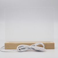 Lampe LED créative rectangulaire 240 mm 5V USB, lampe de chevet pour enfants, lumière de nuit en acrylique, à personnaliser pour le bricolage
