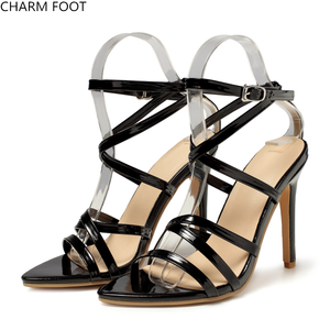 2020 Alla Moda di Estate Del Partito di Colore Giallo Open Toe <span class=keywords><strong>Sandali</strong></span> Degli Alti Talloni - Product Image 6