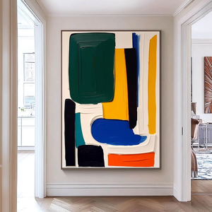 Đầy Màu Sắc Trừu Tượng Khung Hiện Đại Bắc Âu Tinh Khiết Vẽ Tay Hình Học Kích Thước Lớn Acrylic Tường Nghệ Thuật Làm Bằng Tay Sơn Dầu Vải - Product Image 2