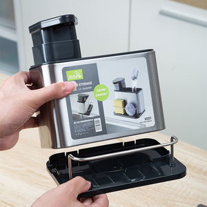 Kệ Bếp 3 Trong 1 Có Thể Gấp Gọn, Khay Đựng Xà Phòng Nước Bằng Thép Không Gỉ, Giá Để Miếng Bọt Biển - Product Image 3