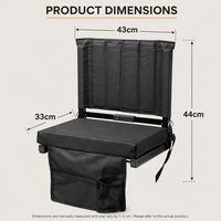 Siège de stade pliable portable avec coussin en mousse haute densité et dossier segmenté, chaise de tribune pour événements sportifs