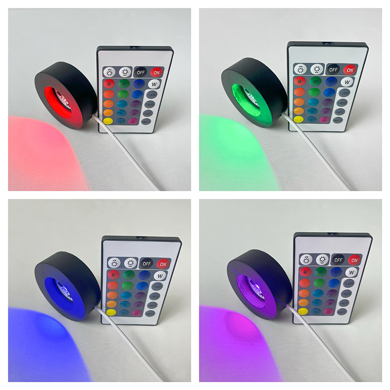 Оптовая продажа, квадратная 3D USB-лампа из массива дерева, RGB, светодиодная лампа, ночник, Прямая поставка