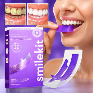 <span class=keywords><strong>Bandes</strong></span> <span class=keywords><strong>blanchissantes</strong></span> pour les <span class=keywords><strong>dents</strong></span> à la menthe violette, blanchiment rapide en 7 jours, utilisation à domicile, pour <span class=keywords><strong>dents</strong></span> sensibles, élimine les taches de café/thé/cigarettes, sans danger - Product Image 1