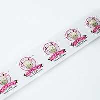Rouleau vinyle Transparent Logo autocollant adhésif Logo impression cercle Transparent étiquette autocollants pour tasses à café crème glacée