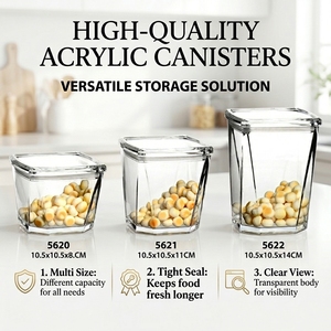 Stapelbare Luftdichte Lebensmittel-Aufbewahrungsdose Acryl Achteckiger Vorratsbehälter für Küchengebrauch - Product Image 2