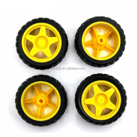 Offre Spéciale DIY 4WD Smart Robot Car Châssis Kit Avec Long Châssis Roue Kit En Plastique TT Moteur Pneu Roue 3-6V Double Arbre Moteur À Engrenages