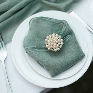 El yapımı rustik Boho masa peçeteler Cheesecloth yemeği kumaş peçete ev düğün partileri için aile yemekleri ve olaylar - Product Image 5