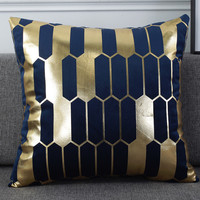 Housse de coussin en velours imprimée sur mesure avec feuille d'or, taie d'oreiller décorative, cadeau de designer pour la maison