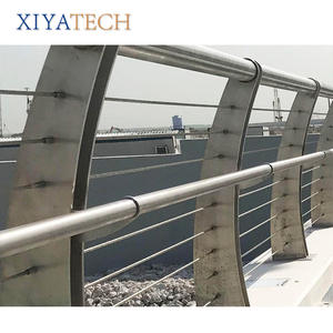 XIYATECH exterior diseño moderno barandilla acero inoxidable escalera redonda pasamanos balcón vidrio aluminio U canal valla - Product Image 3