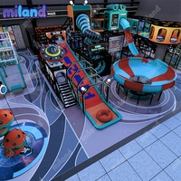 Aire de jeux intérieure souple de 1200 m² avec grand toboggan, centre d'aventure personnalisé pour enfants, équipement de terrain de jeux, à vendre
