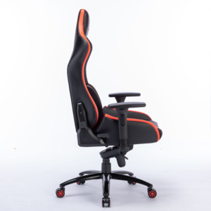 เก้าอี้หนัง PC สำหรับนักแข่งเก้าอี้เล่นเกมเหมาะกับสรีระพร้อมพนักพิงศีรษะในตัว - Product Image 3