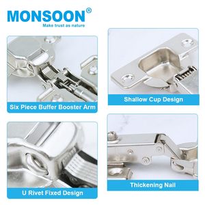 35 мм съемные Пружинные гидравлические петли для кухонного шкафа, железный шкаф, деревянная дверь, мягкая мебель, шарнир для шкафа - Product Image 2