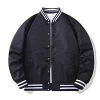 Blouson de baseball simple à ressort en nylon pour hommes personnalisé OEM