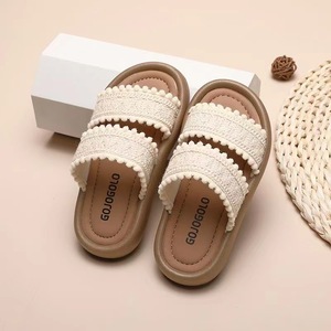 Pantuflas Tejidas Unisex para <span class=keywords><strong>Niñas</strong></span>, Novedad <span class=keywords><strong>de</strong></span> 2024, Cómodas, Antideslizantes, Casuales, para Interiores y Exteriores, para Niños Pequeños y Medianos, <span class=keywords><strong>de</strong></span> EVA - Product Image 3