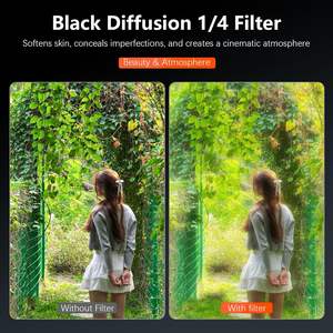 Filtros de Difusión Negros 1/4, Recubrimientos de Doble Capa, Protector de Lente, Accesorios para Cámara para DJI Action 6 - Product Image 4