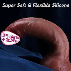Dildo Realistico in Silicone Liquido 100% Impermeabile Flessibile Pieghevole <span class=keywords><strong>Sicuro</strong></span> per Donne Coppie Prodotti per Adulti - Product Image 2