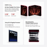 Smartphone pliable Xiaomi 18 Fold XRING O3 Chip, grand écran haute résolution, prise en main confortable d'une seule main, téléphone 5G