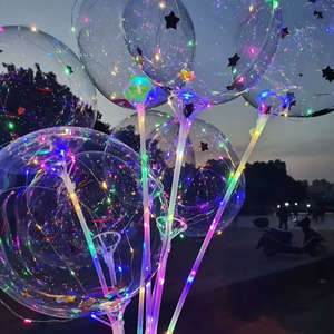 Vente chaude allumez des ballons Bobo ronds clignotant à 3 niveaux pour la fête de mariage d'anniversaire saint valentin et la décoration de la maison - Product Image 2