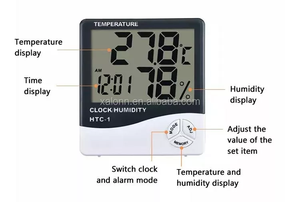 Kỹ thuật số độ ẩm Meter Nhiệt kế ẩm kế với dài thăm dò với đồng hồ cho lồng ấp phòng thí nghiệm - Product Image 4