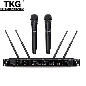 TKG AD4D KSM8 500/600/900mhz uhf wireless microphone manufacturers Professional Dual Channel Receiver Stage Mircrofone