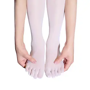 High-End Seamless Sheer Pantyhose Cotton Five Toe Womens Tights Print