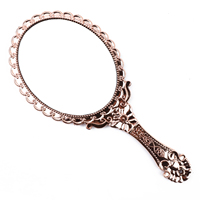 Miroir de maquillage ovales Vintage classique, Vintage, poignée unique sur le côté, cadeau de princesse