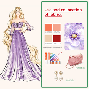 Chất Lượng Cao Mới Thời Trang 3D Hoa Vải Thêu Ren Cho Váy Và Túi Xách Cô Dâu 3D Hoa Đính Cho Đám Cưới - Product Image 2