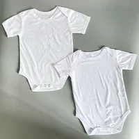 Bodysuit Wit Baby Doek Unisex Baby Comfortabele Pasgeboren Blanks Sublimatie Zachte Baby Non Faded 100% Polyester Onesie
