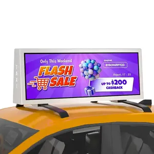 Layar Led fleksibel untuk mobil Harga Cina layar Led iklan mobil P5 papan iklan seluler 3G/4G Wifi taksi tampilan Led taksi tanda atas