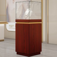 Vitrine d'exposition de bijoux et de reliques culturelles, en verre, avec éclairage LED, autoportante, personnalisée, robuste et écologique