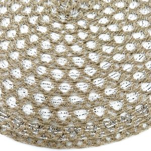 حديث فاخر دائري بساط لامع على الطراز الكلاسيكي كروشيه بوليستر صفيف - Product Image 6