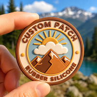 Patch PVC 3D personnalisé avec logo, badges tactiques ronds en caoutchouc, patchs moulés imperméables pour chapeaux, équipement de camping en plein air, sac à dos