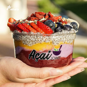 Recipiente descartável de plástico para alimentos, saladas, açaí, etc., de 16 oz, para viagem, da Factory. - Product Image 1