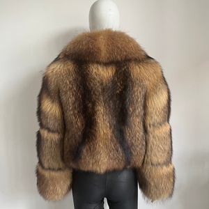 BEIZIRU <span class=keywords><strong>Cappotto</strong></span> in Vera <span class=keywords><strong>Pelliccia</strong></span> di Procione da <span class=keywords><strong>Donna</strong></span> con Grande <span class=keywords><strong>Collo</strong></span> Rovesciato, Manica Lunga Invernale, Lussuoso e alla Moda - Product Image 2