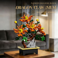 MJI 13119 Bloc de construction créatif en forme de griffe de dragon et de chrysanthème, ensemble de jouets éducatifs pour enfants, jouet en plastique
