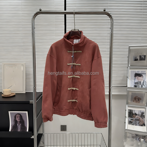 2025 moda <span class=keywords><strong>uomo</strong></span> e donna Retro collo alto <span class=keywords><strong>scamosciato</strong></span> stile cinese Pan giacca piatta primavera e autunno ampia giacca - Product Image 4