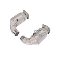 Tubería de Escape de Alto Flujo de Acero Inoxidable T304 de 200 Celdas para Porsche 991.2 3.0T 2016-2017, Tubo de Escape para Mejora de Potencia del Motor
