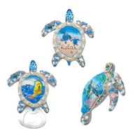Aimant de réfrigérateur en résine avec logo personnalisé floride tourisme souvenir bord de mer palmier tropical planche de surf aimant de réfrigérateur