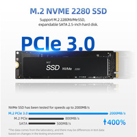 Computadora de escritorio Intel NUC 12th Alder Lake N95 N100 HTPC Nettop 8G DDR5 M.2 NVMe SSD WIFI Win11 Ubuntu 4K Mini PC