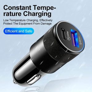 3.1A USB PD QC3.0 18W ABS Car Charger with USB + Type-C Ports for Phone & Laptop-Wholesale - Product Image 5