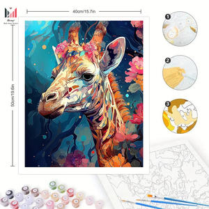 <span class=keywords><strong>Peinture</strong></span> <span class=keywords><strong>par</strong></span> numéros <span class=keywords><strong>cerf</strong></span> pour adultes Kits peintures décoratives peintes à la main adaptées aux amateurs débutants adultes comme cadeau - Product Image 2