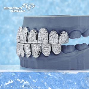 Rejilla Dental Personalizada con Moissanita VVS Invisible, Estilo Hip Hop, Diamantes de Lujo, Plata 925, Rejilla Dental Personalizada para Dientes - Product Image 4