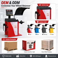 Machine d'équilibrage de roues à mesure automatique avec moteur 0,2 kW pour voitures particulières, motos et véhicules utilitaires légers – Équilibreuse pour atelier de réparation