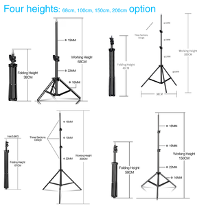 <span class=keywords><strong>Trépied</strong></span> de 2m pour anneau lumineux de téléphone Camara <span class=keywords><strong>Trépied</strong></span> portable flexible pour selfie - Product Image 2