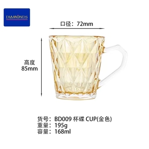 <strong>6</strong> Cup <strong>6</strong> Dish <strong>Set</strong> <strong>6</strong> Cups <strong>Set</strong> Glass <strong>Mugs</strong> Tea Cup Packing Gift Box Delicate Design OEM/ODM Available Factory Wholesale Food Grade - Product Image 6