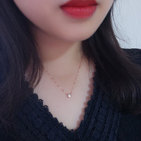 Collier de diamants de laboratoire en or rose 18 carats pendentif chaîne de clavicule circulaire à bulle unique ensemble de bijoux en diamant véritable chaîne