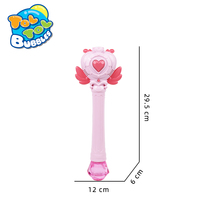 TOLTOLBUBBLES Set Hadiah Tongkat Gelembung Otomatis Bentuk Hati untuk Anak-Anak, Mainan Mesin Gelembung Unisex dengan 4oz Larutan Gelembung, Kesenangan Pesta