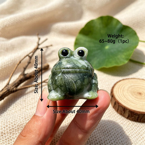 Venta al por mayor de estatuas de animales de cristal de serpentina natural talladas <span class=keywords><strong>y</strong></span> pulidas para sanación Reiki <span class=keywords><strong>y</strong></span> adorno de escritorio - Product Image 2