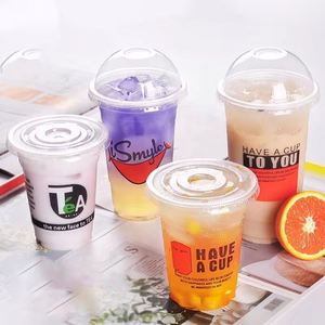 Gobelets en plastique transparent PET jetables personnalisés avec logo, 107 mm, 30 oz, 32 oz, pour café, lait, thé, avec couvercle, pour boissons et jus - Product Image 6